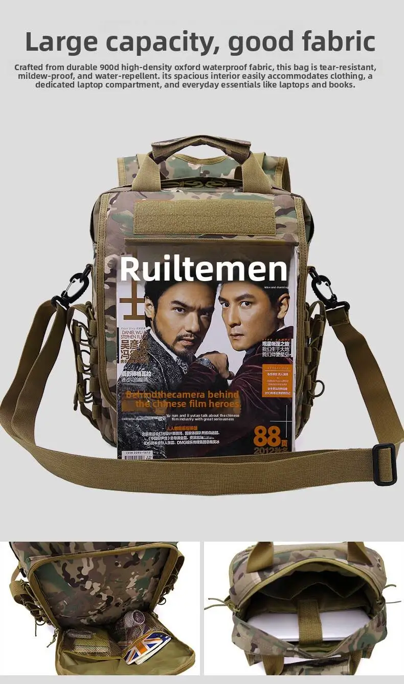 Military Enthusiast Tactical Camouflage Backpack Laptop Small Waterproof Outdoor Backpack Shoulder Laptop Can Be Hung Waist Bag