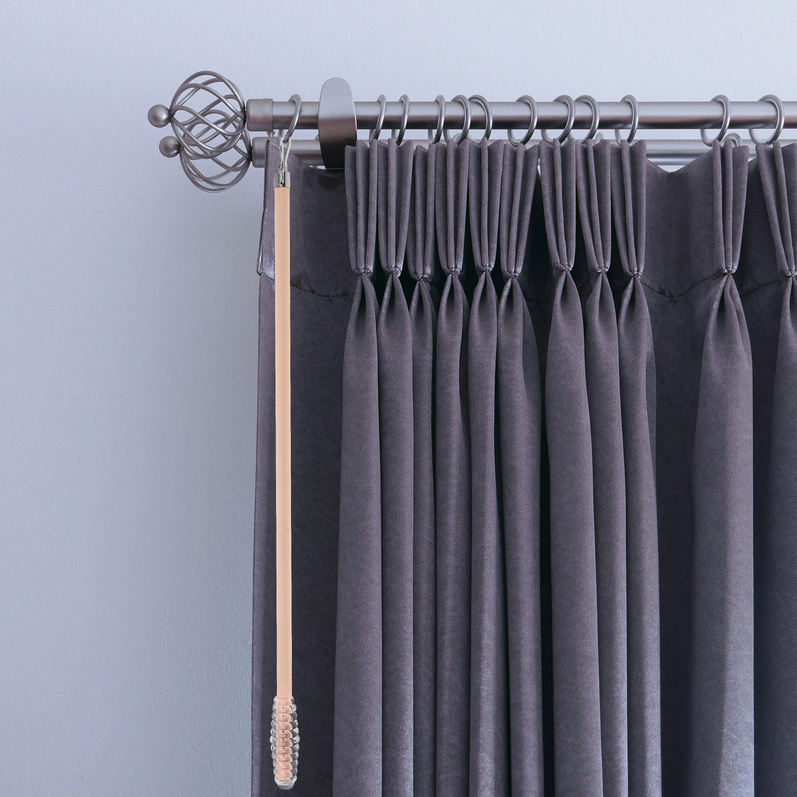 

Curtain Rod Pole Rods for Blinds Draw Lever Replacement Parts Pull Drapes Wand Aluminum Alloy Curtains