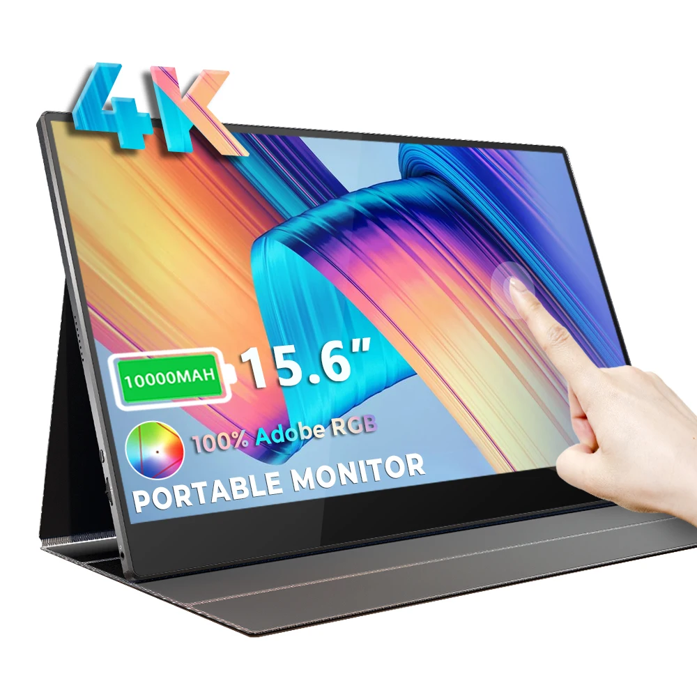 15.6-Inch 4k touchscreen, HDR 3840x2160 smart portable screen IPS LCD panel, material, aluminum alloy