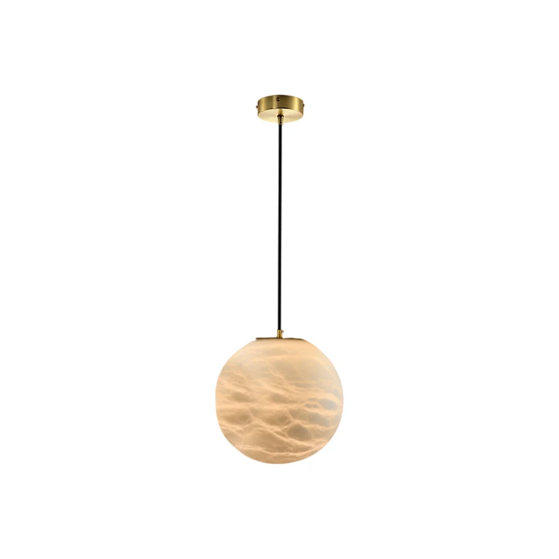 Marble Earth10-30cm Black Gold Chrome Dimmable LED Chandelier Lighting Lustre Suspension Luminaire Lampen For Foyer Dinning Room