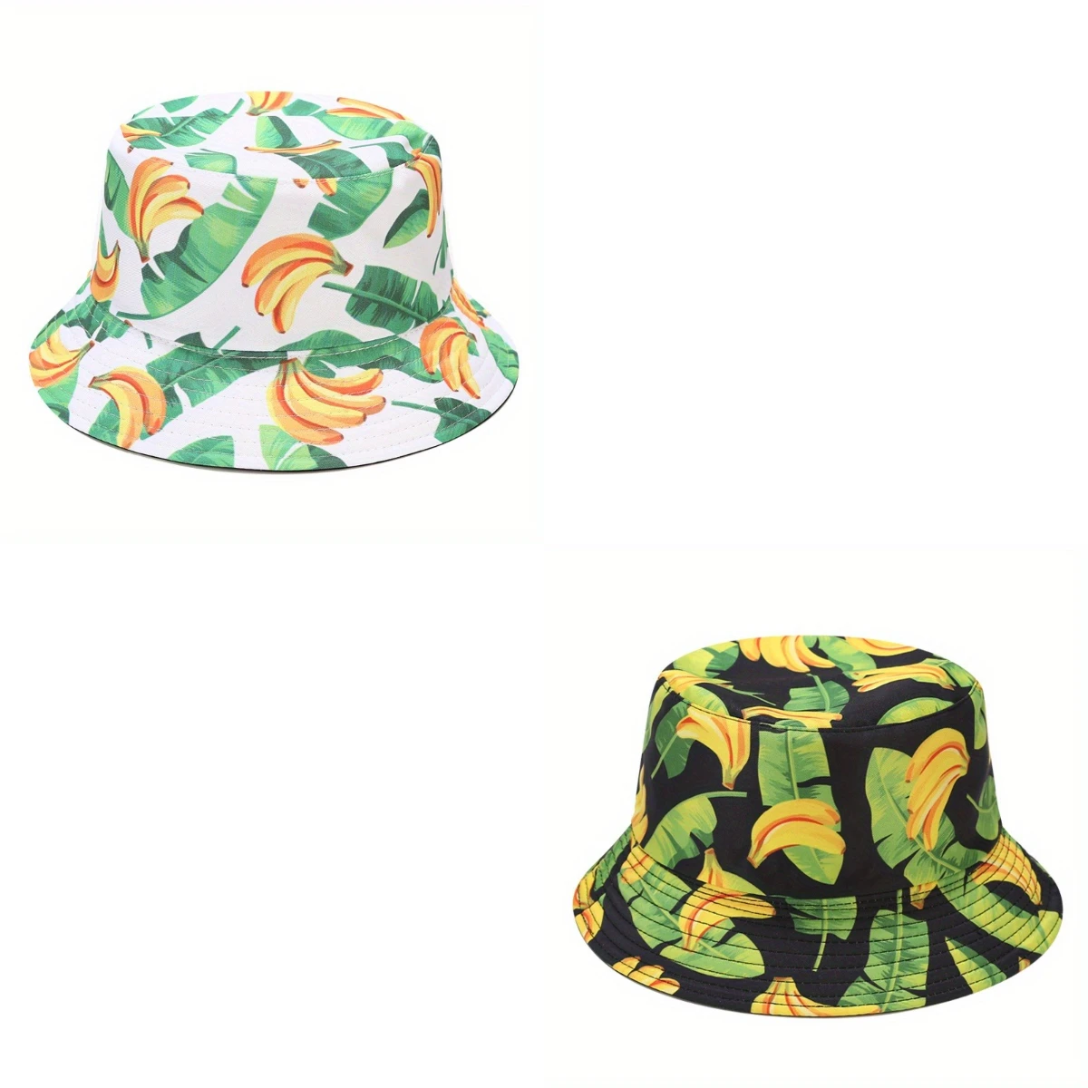 

Fruit Pattern Printing Fisherman's Hat Double Sided Versatile and Fashionable Bucket Hat Outdoor Hiking and Fishing Basin Hat