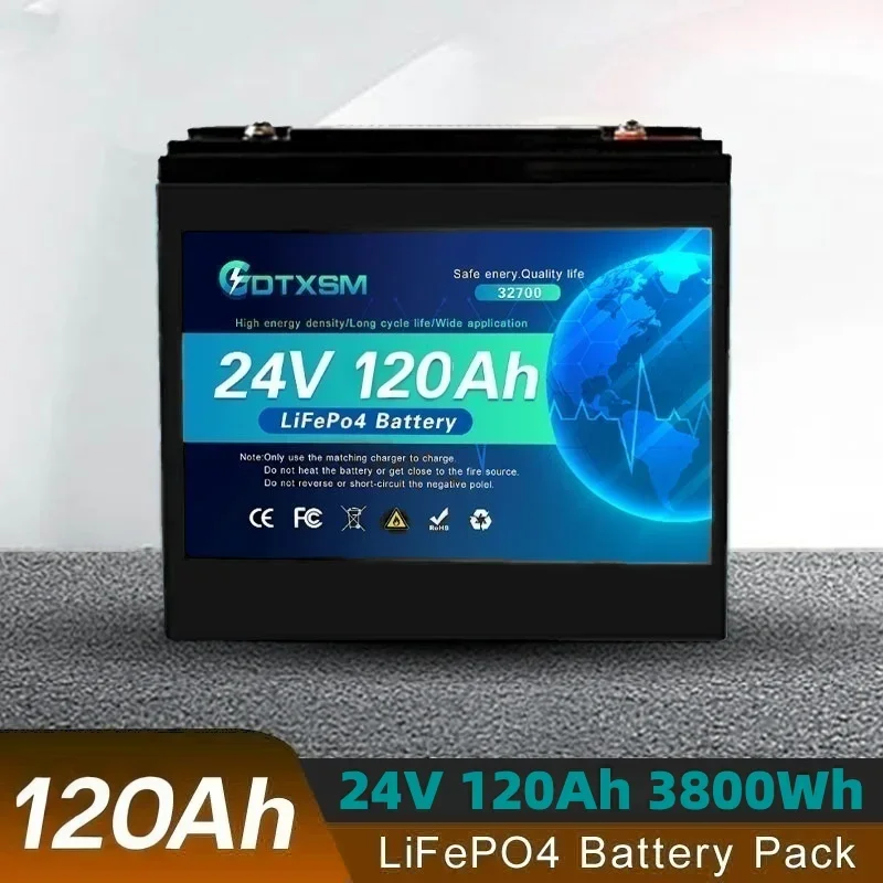 

LiFePO4 120AH 12V Battery Pack Built-in BMS Lithium Iron Phosphate Cells For Replacing Most of Backup Power Home Energy Storage