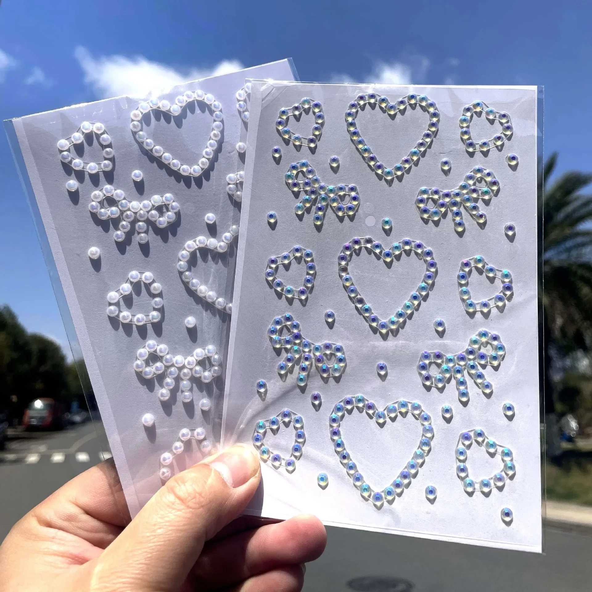 3D Star Heart Acrylic Crystal Stickers Kids DIY Decoration Self Adhesive Jewel Crafts Sparkly Rhinestone Stickers Girls Gifts