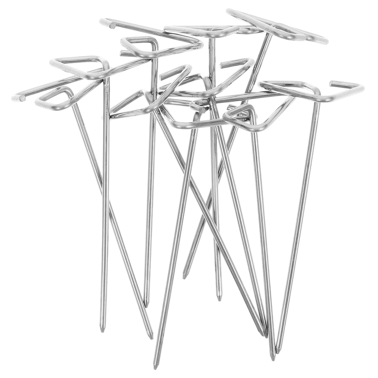 

10Pcs Stainless Steel Vertical Skewers Reusable Bbq Skewers for Grilling in Oven Air Fryer Compact Lightweight Grill Accessories