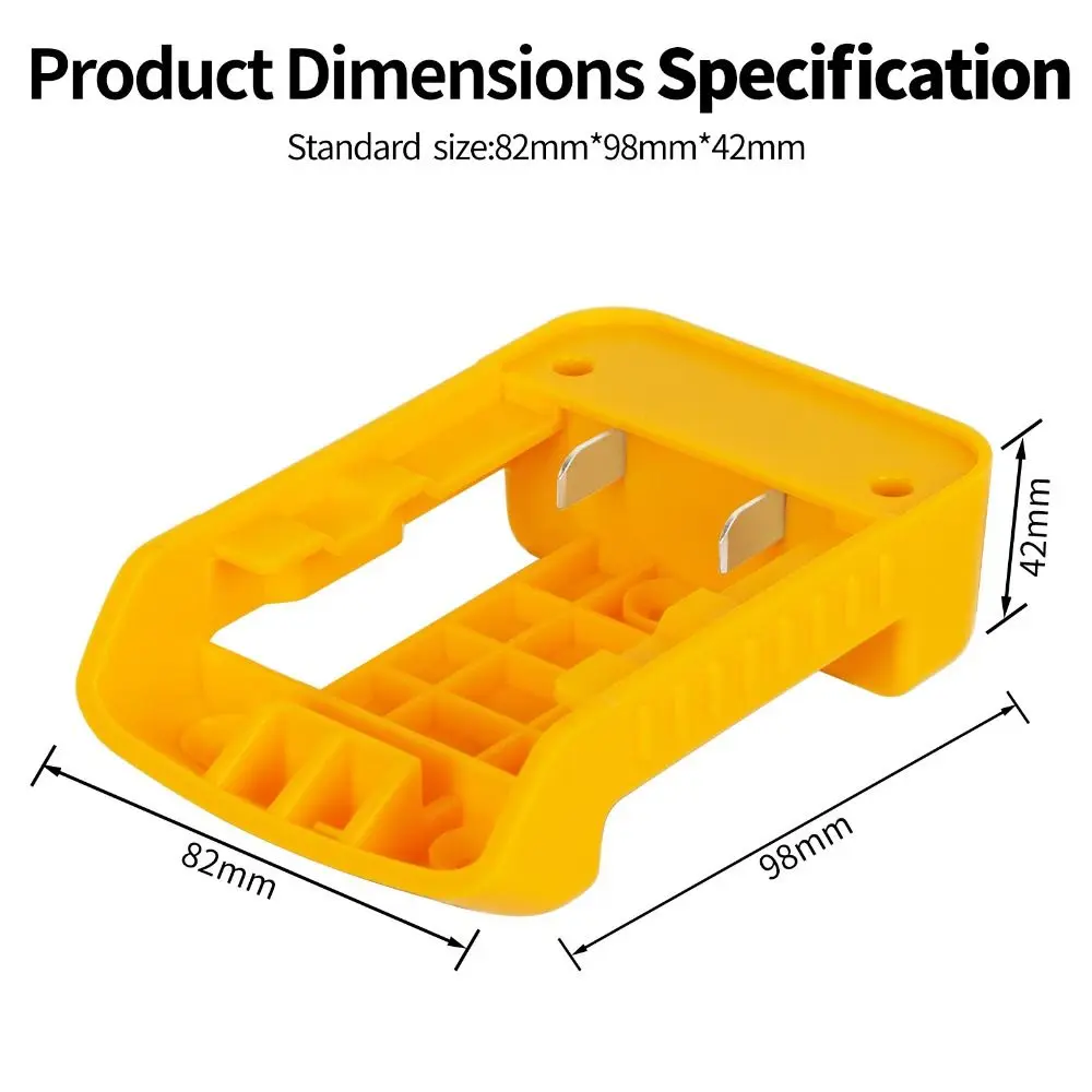 20V Input Battery Adapter Converter Belt Clip USB A Output USB C Battery Converter for DeWalt 18V‑20V Lithium‑ion Battery