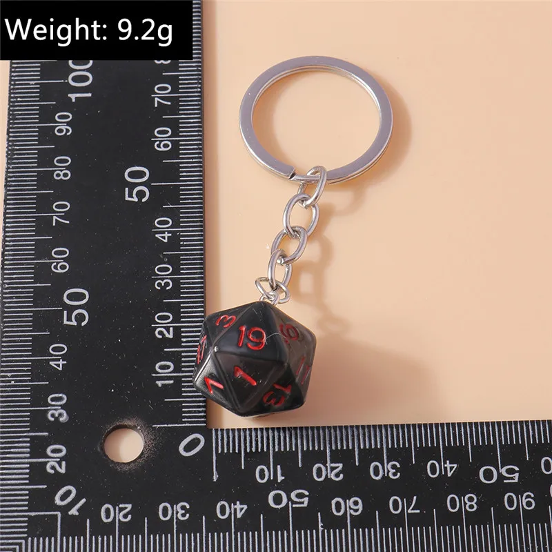 Aihua Neue Cartoon 3D Persönlichkeits-Digital-Würfel Schlüsselanhänger in Rot für Autoschlüssel, Handtaschendekoration, DIY-Schmuck – Detail 16