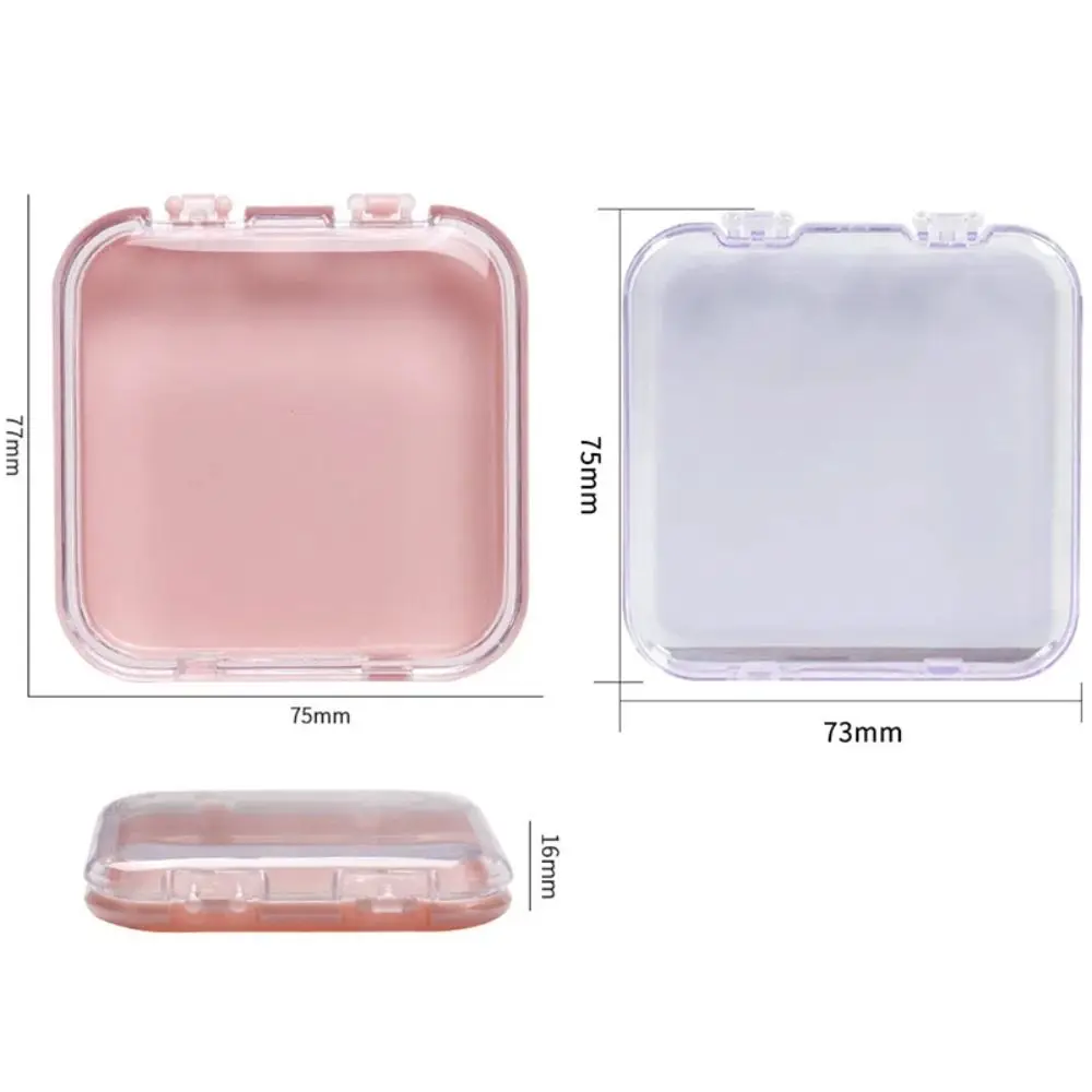 Square Shape Empty Nail Boxes New Plastic Transparent Fake Nails Organizer Display Box Dustproof Clear Nail Show Box