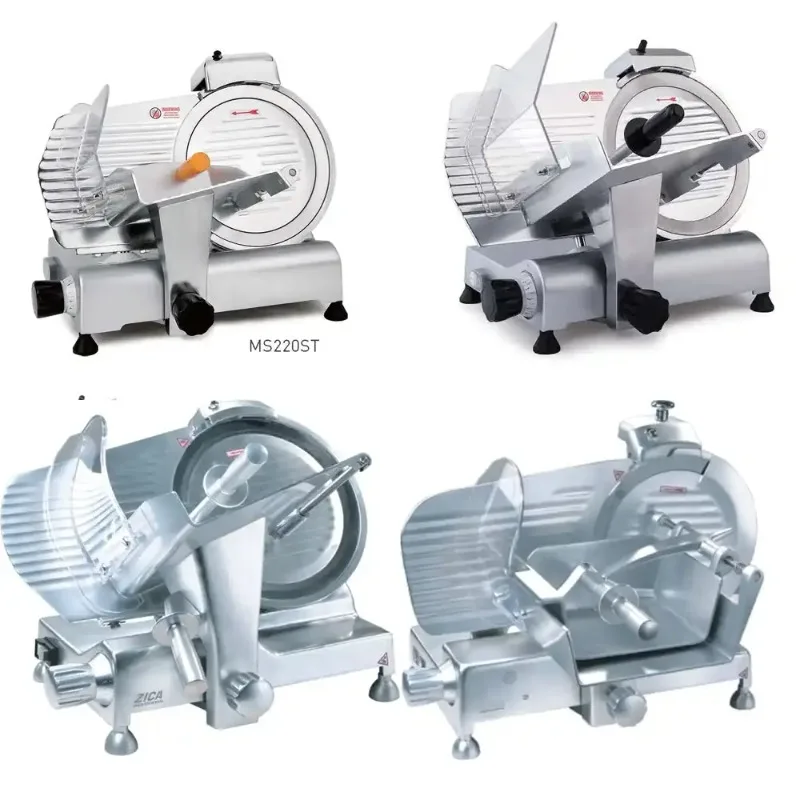 

Commercial Food Slicing Machine, Electric Deli Meat Cheese Ham Slicer with Chrome-Plated Carbon Steel Blade
