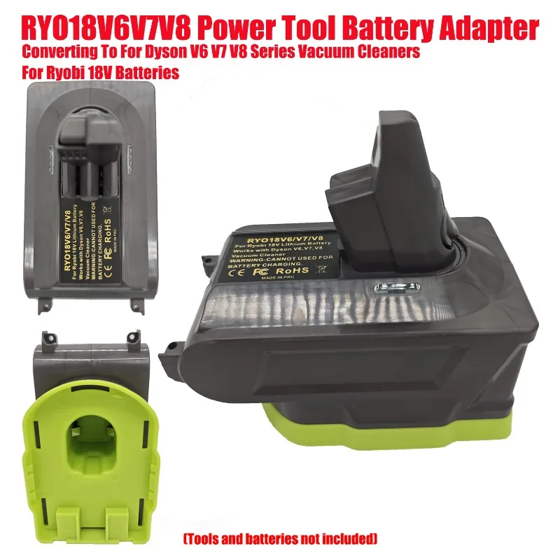 

Converting To For Dyson V6 V7 V8 Series Vacuum Cleaners for Ryobi 18V Batteries RYO18V6V7V8 Power Tool Battery Adapter Converter