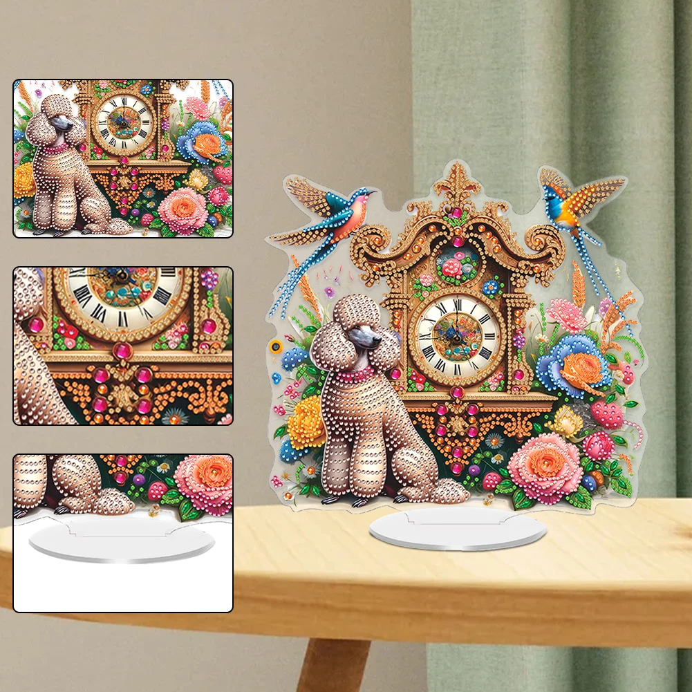 Creative 5D Diamond Painting Clock Art Craft for Home Wall Decor DIY Kit with Unique Shaped Crystals