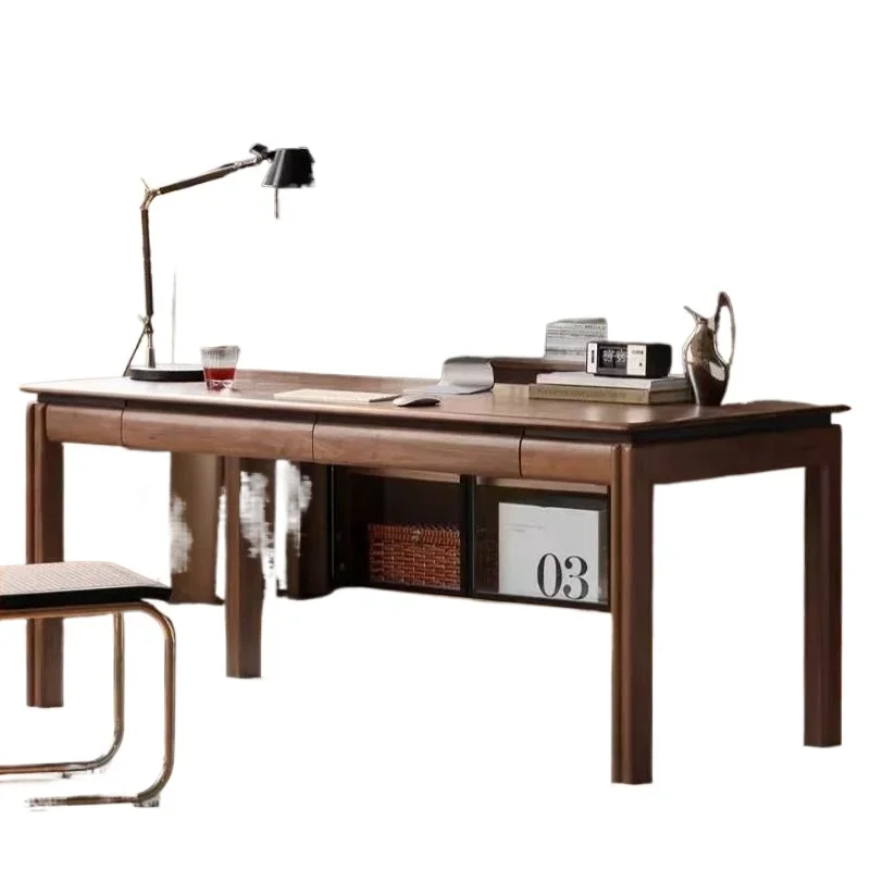Solid wood desk North American black walnut home study desk study table modern simplicity