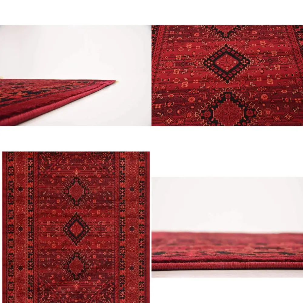 Sheibani Tekke Area Rug - 5'3 x 8' Red and Black Rectangle