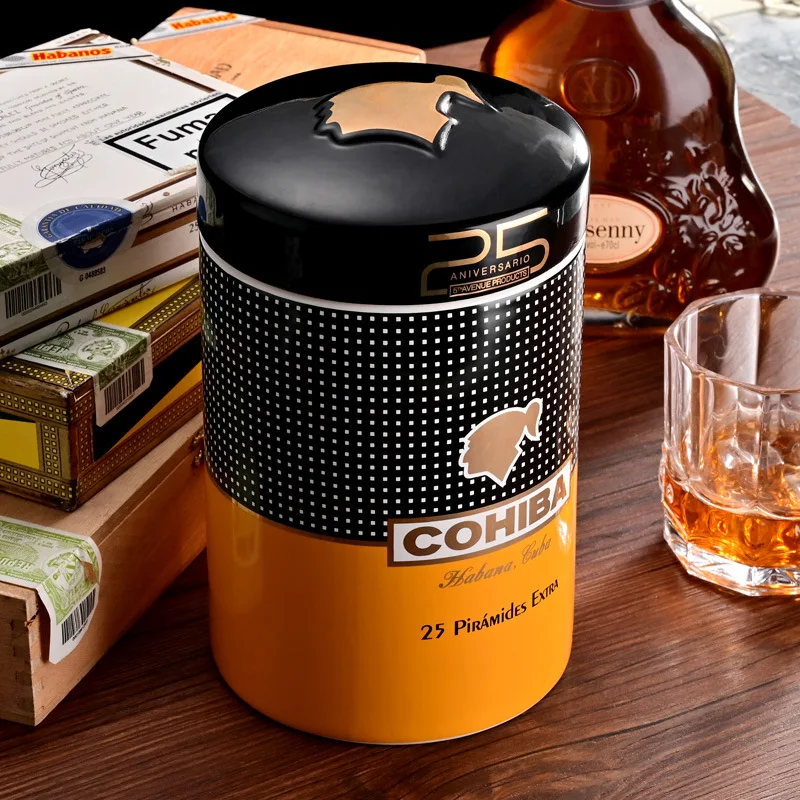 Cigar Ceramic Cartridge, Large Capacity, Sealed Storage, cigar Moisturizing Jar, Easy to Carry