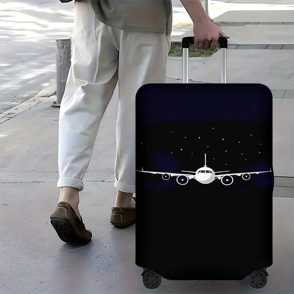 

1-Piece Minimalist Airplane Print luggage cover for luggage covers 18 – 32 Inches; Dust and Elastic Travel Accessories to Pro