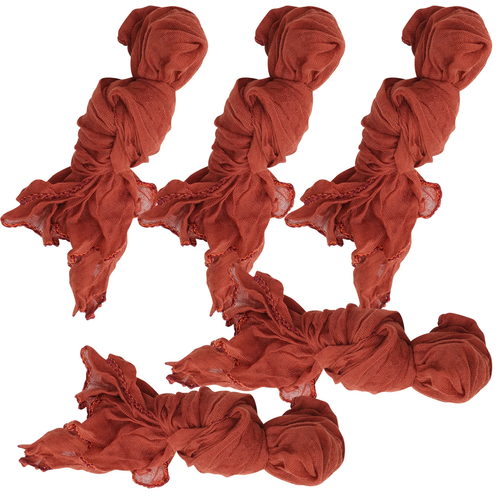 

5 Pcs Tablecloth Napkins Runner Wedding Runners Dining Decor Translucent for Dresser Decoration Polyester Home