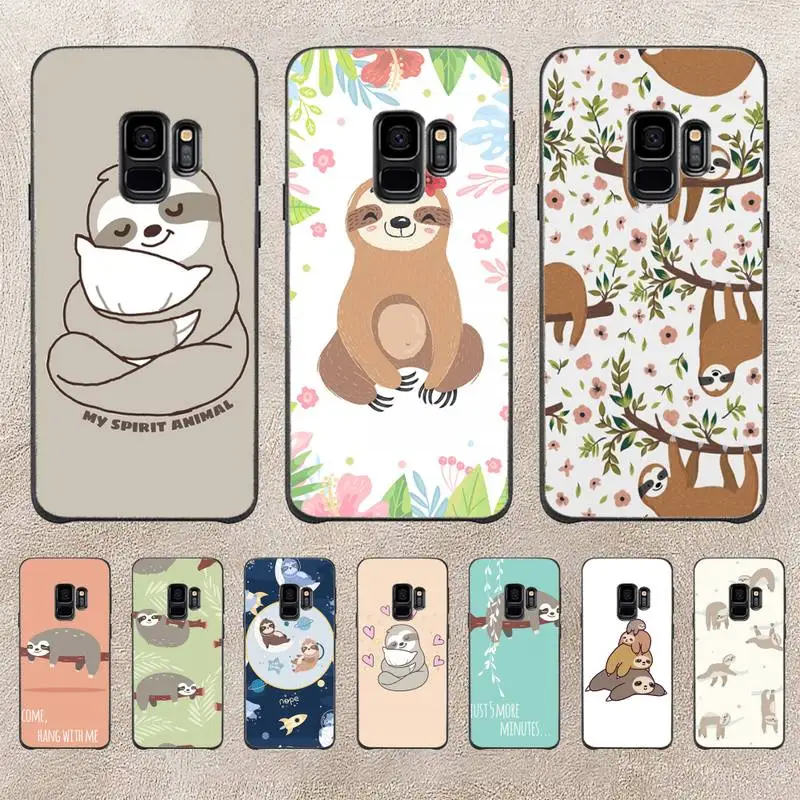 Cute Animal Sloth Phone Case For Samsung Galaxy A51 A50 A71 A21s A71 A41 A70 A30 A22 A02s A53 A72 A73 5G Cover