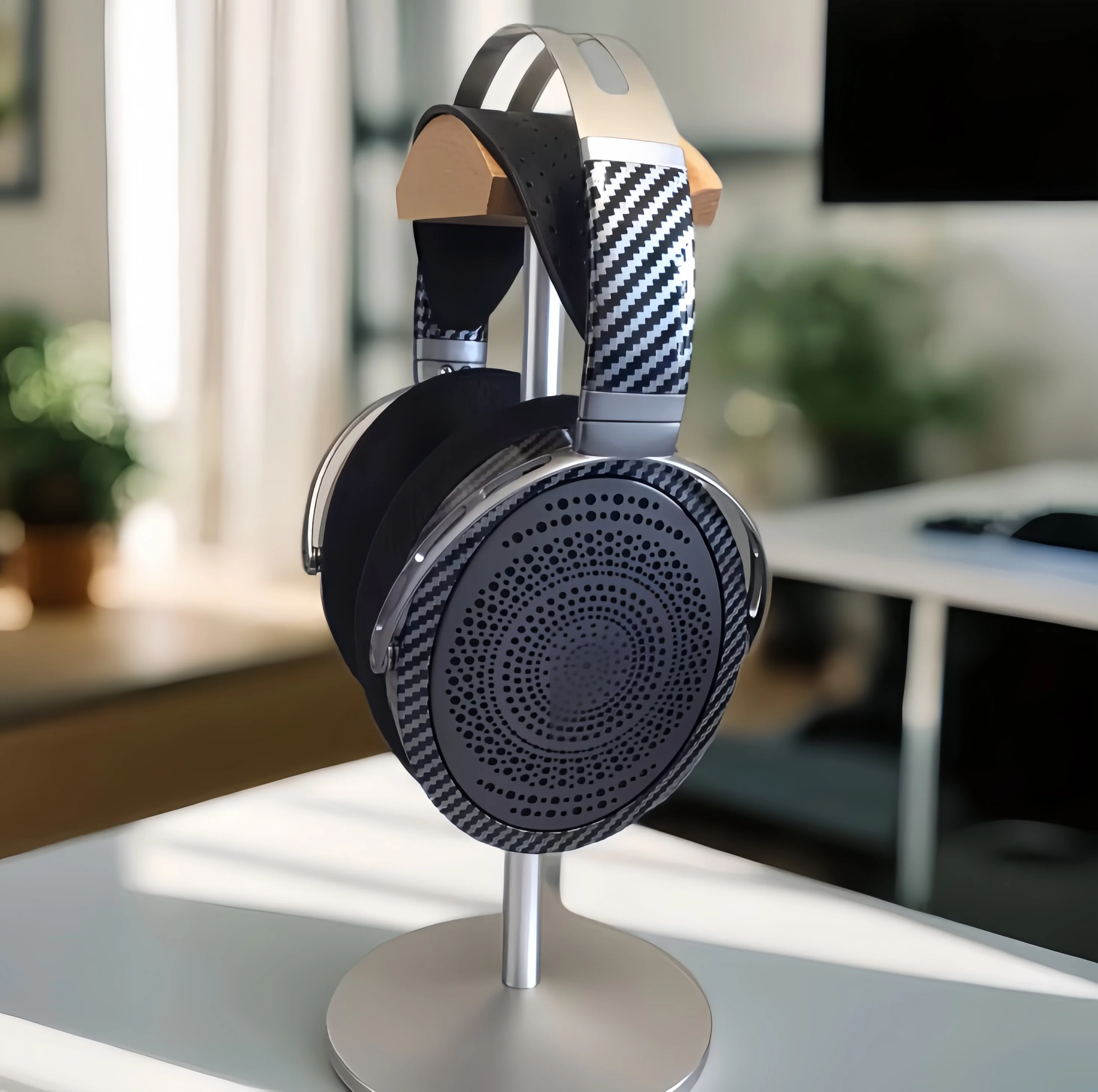 Geekyaudio D250 50mm Dynamic Stainless Steel Hifi Music Monitor Studio Stereo Audiophiles Over Ear Open Back Headphone Earphones