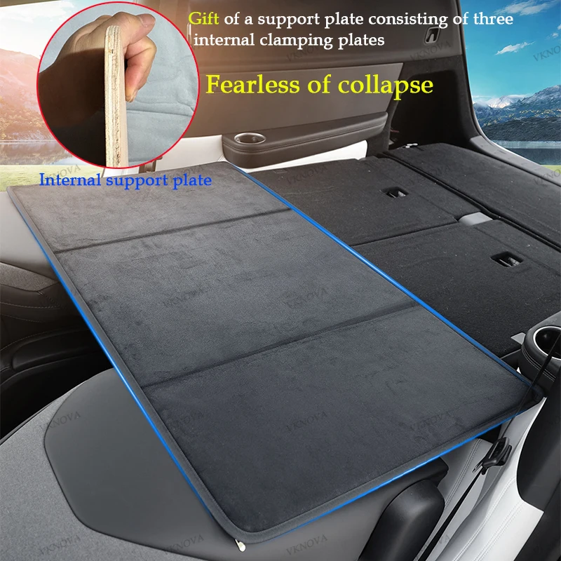 For Tesla Model 3 Model Y / YL 2026-2017 Inflatable Air Mattress Outdoor Camping Inflatable Special Suede Fabric Car Travel Bed view 3