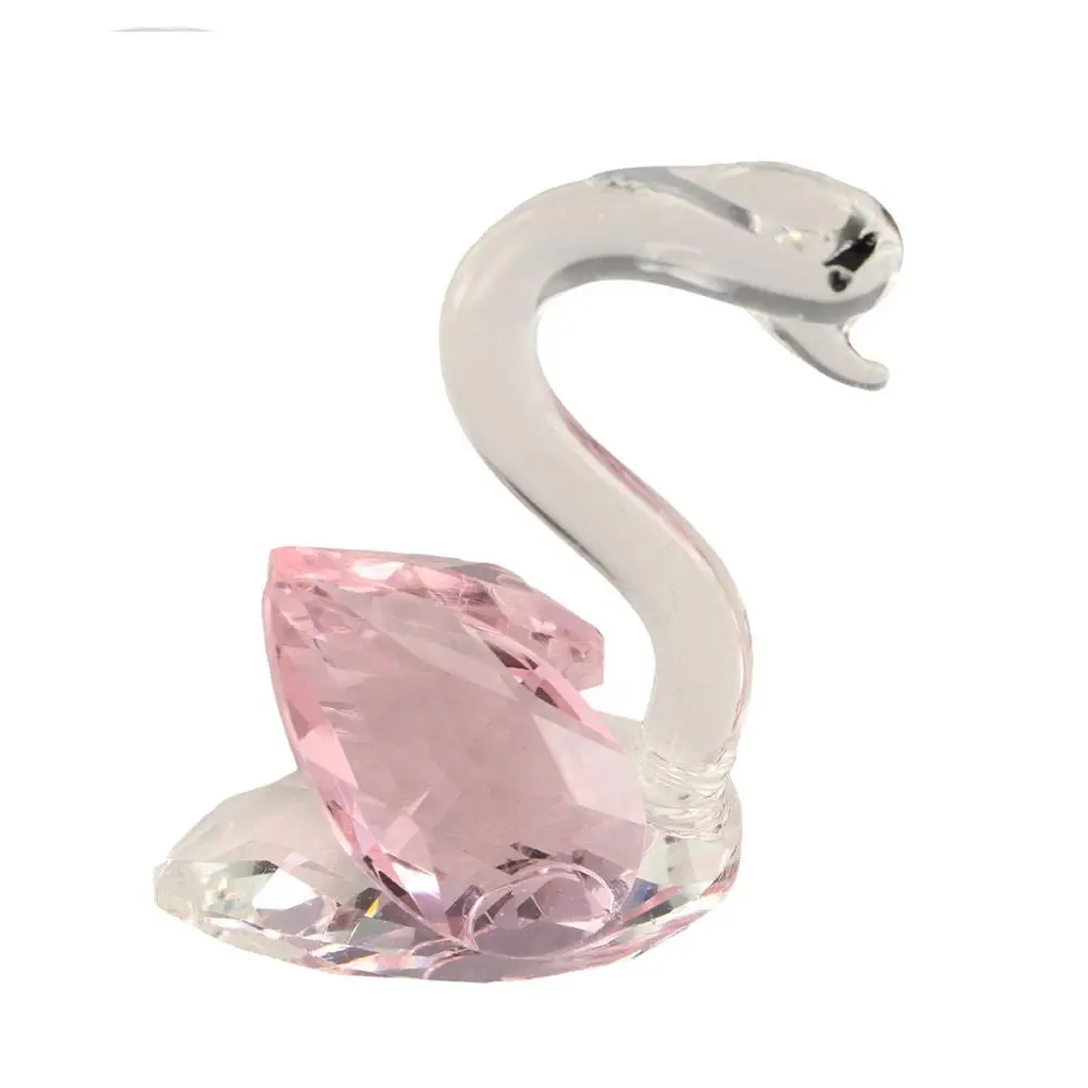 Beautiful Crafts Crystal Swan Gift Mini Little Swan Ornament Glass Home Decoration Exquisite Swan Statue Desktop