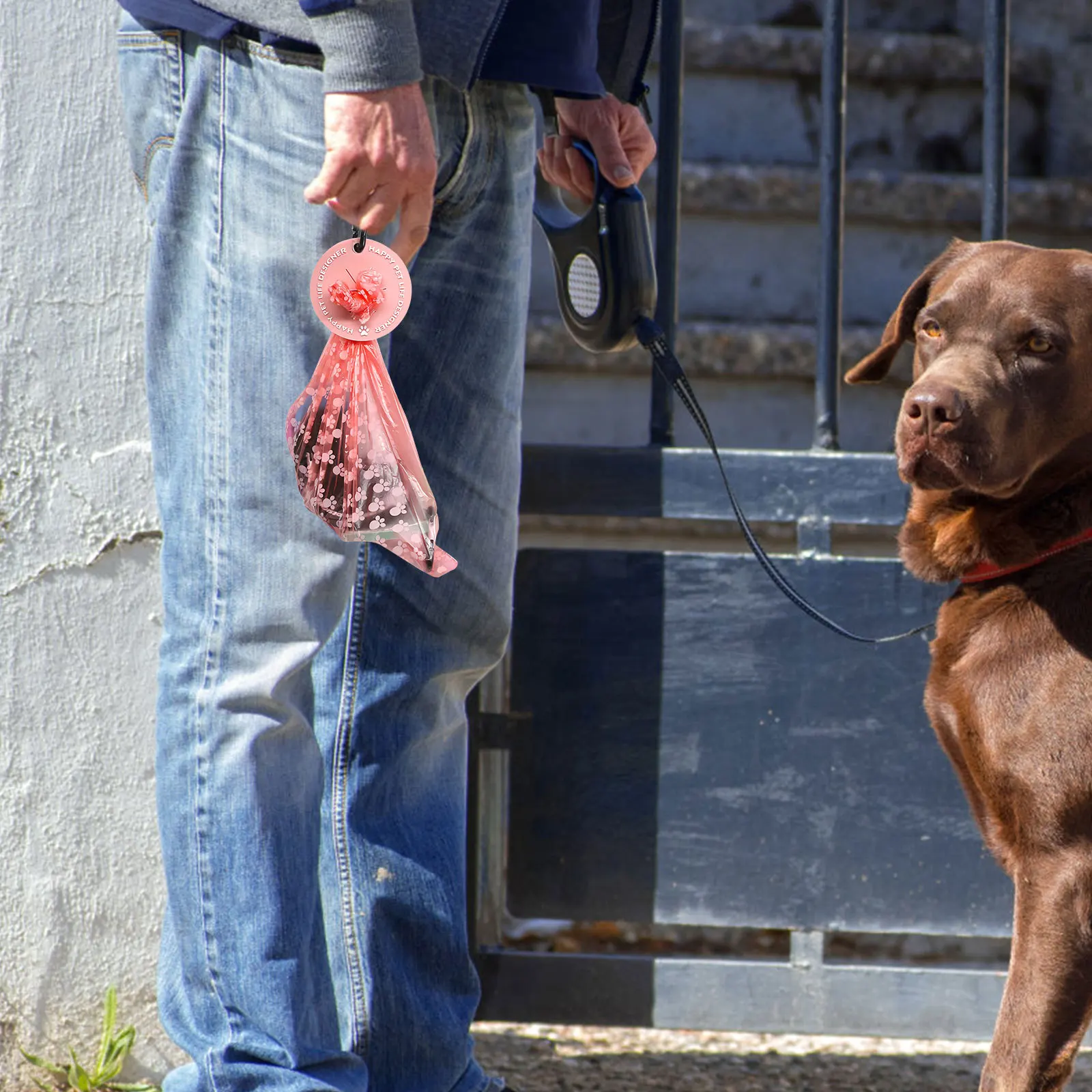 

5Pcs Pet Poop Bag Holders Strong Load Capacity Fixing Clips for Walking Dogs Easy Carry No Mess Compact Design Pet Trash