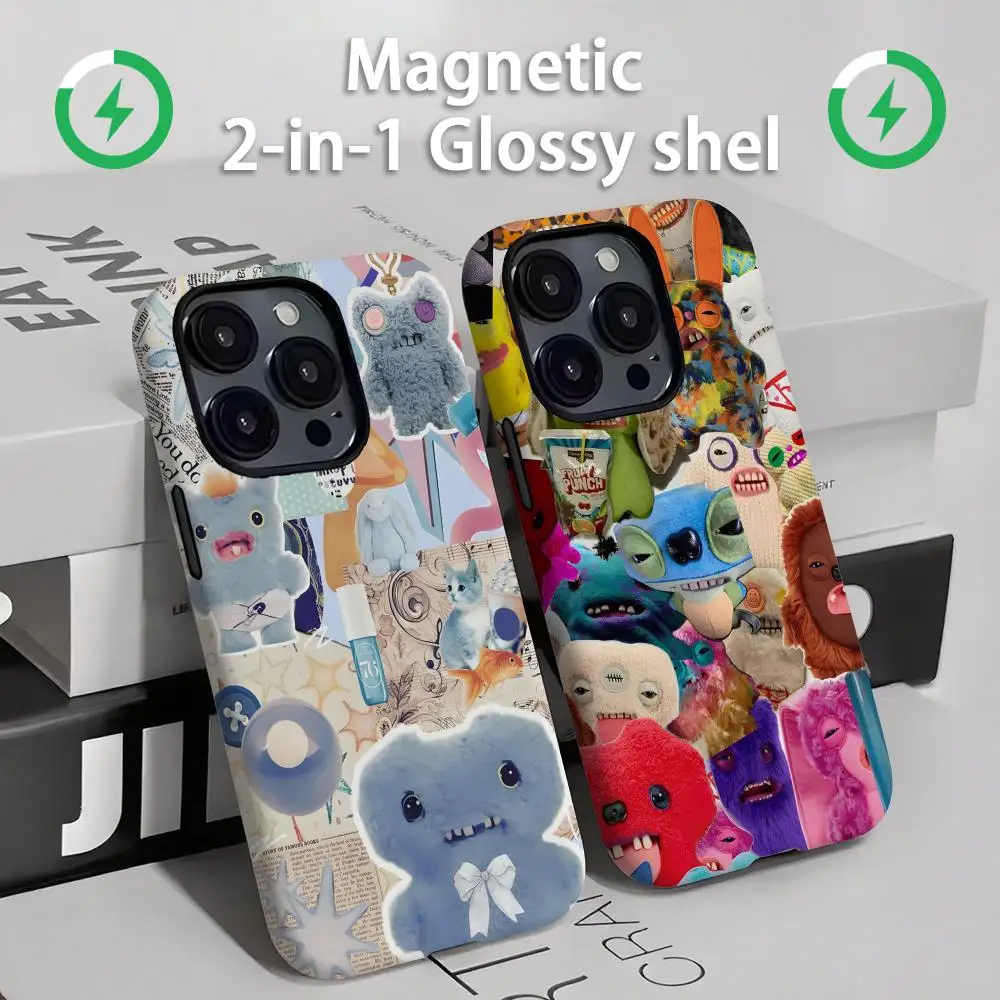 Poupée f-fugglers coque de téléphone magnétique 2-en-1 coque brillante pour