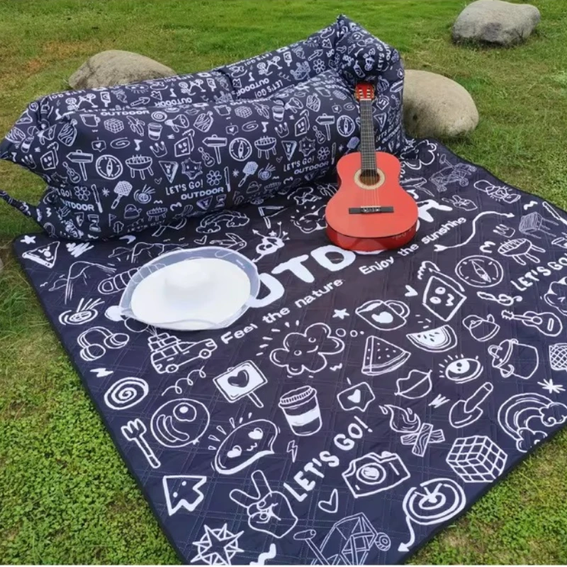 Black Graffiti Inflatable High-quality Storage Encrypted Oxford Inflatable Cloth Park Outdoor Furniture Opblaasbaar ZYCQSF