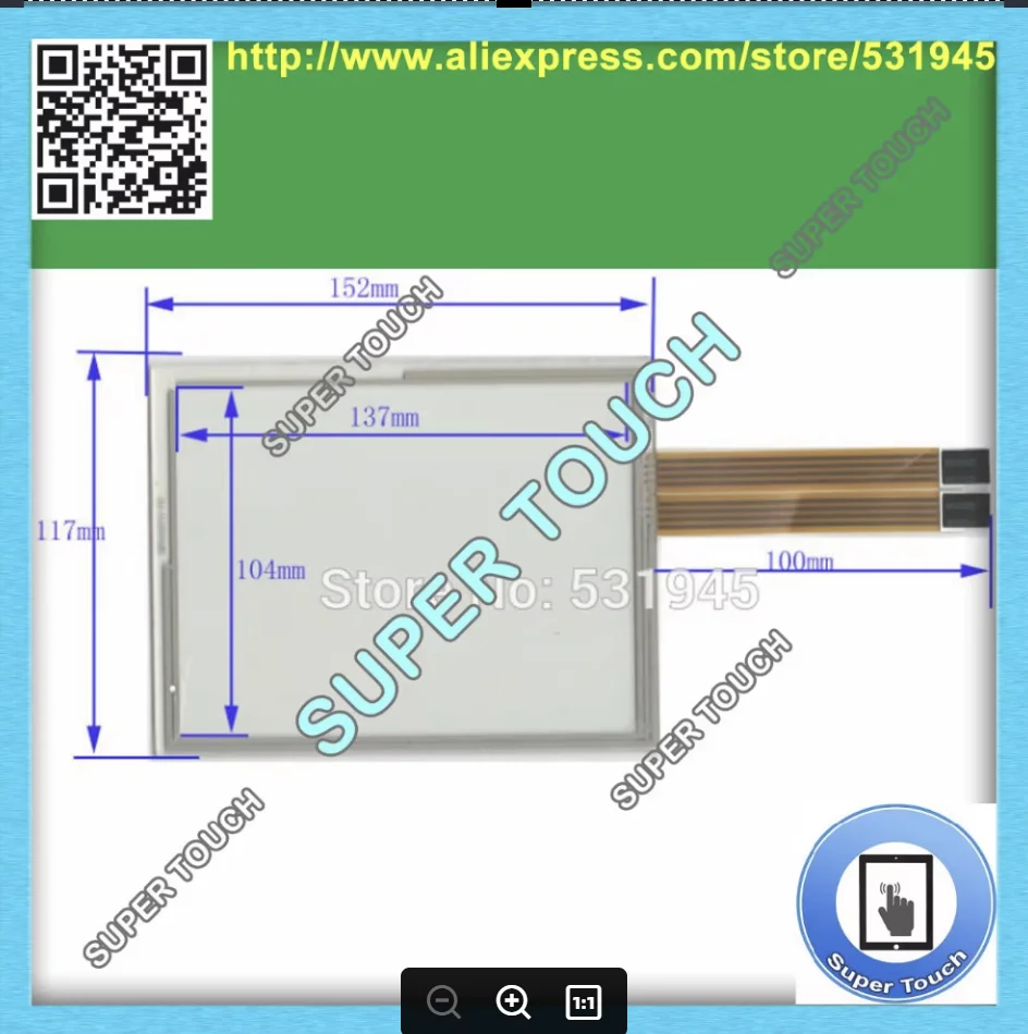 

ZhiYuSun Anti-Static Shelding Bag NEW 8 Inch Touch Screen 152*117 for CMTOUCH241 for industry applications 152mm*117mm