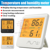 NEW Multifunction Thermometer Hygrometer Automatic Electronic Temperature Humidity Monitor Clock 3.2inch Large LCD Screen