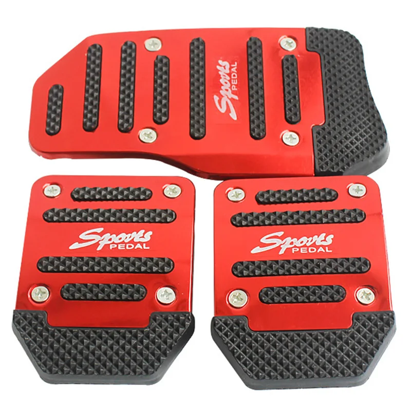 Universal Aluminum Manual Automatic Transmission Non-Slip Design Car Pedal Cover Set Kit Auto Accessories Gas Brake Pedal