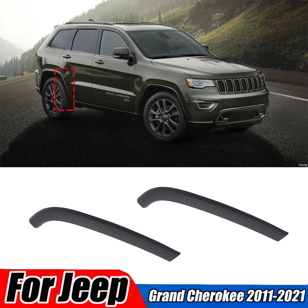 For Jeep Grand Cherokee 2011 To 2021 Car Rear Wheel Arch Trim Eyebrow Molding Fender Cover External Decoration Accessories