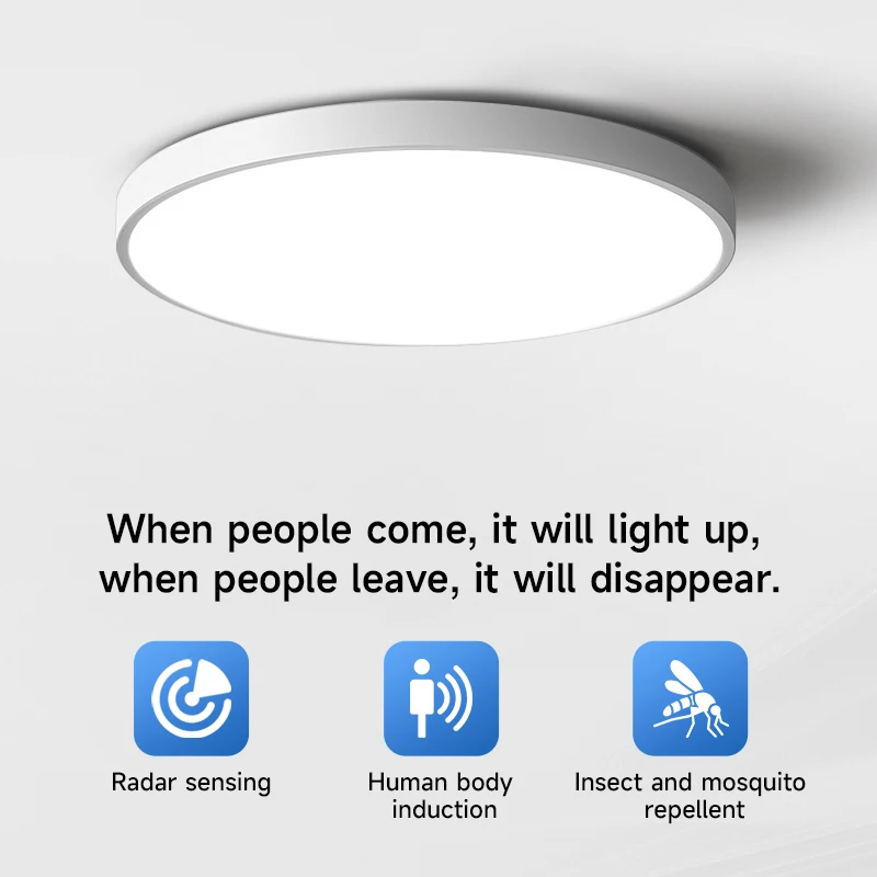 Motion Sensor Lamps LED Ceiling Chandelier Automatic Induction Smart Home Corridor Porch Human Infrared Radar Ceiling Light Led