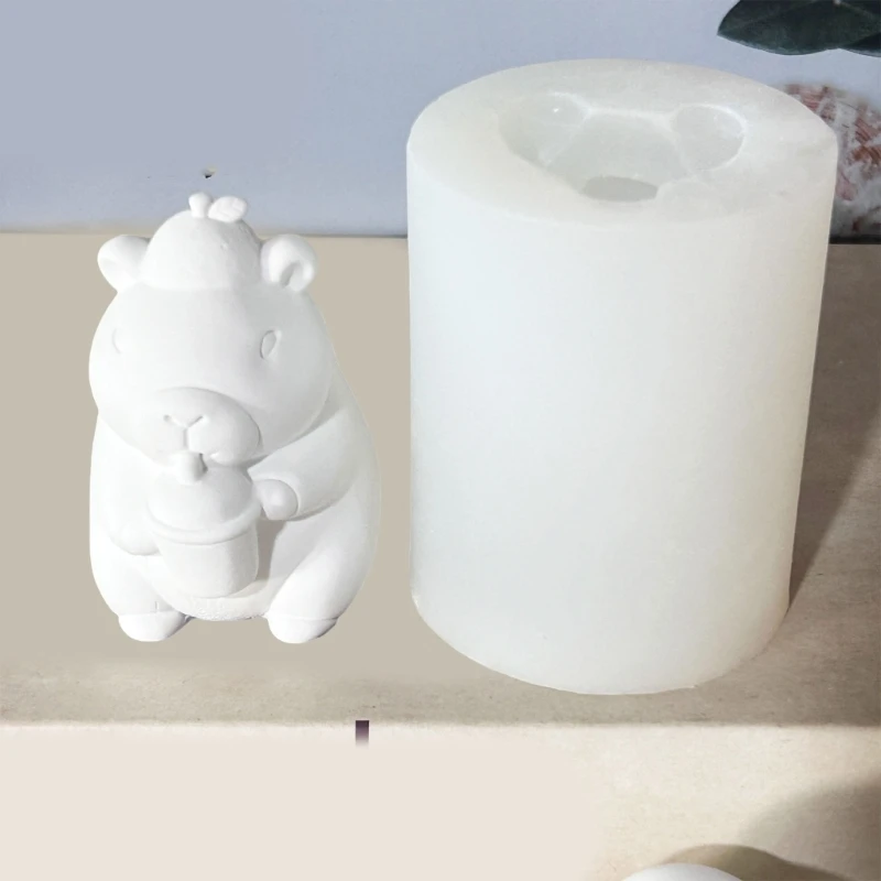 Capybara Shaped Gypsum Mold Car Aromatherapys Silicone Molds Desktops Ornament Mold Home Decoration Molds