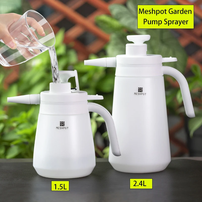 

Meshpot 1.5L /2.4L Pressure Atomizer & Pump Sprayer for Home, Garden and Car Detailing & water kettle gardenWashing