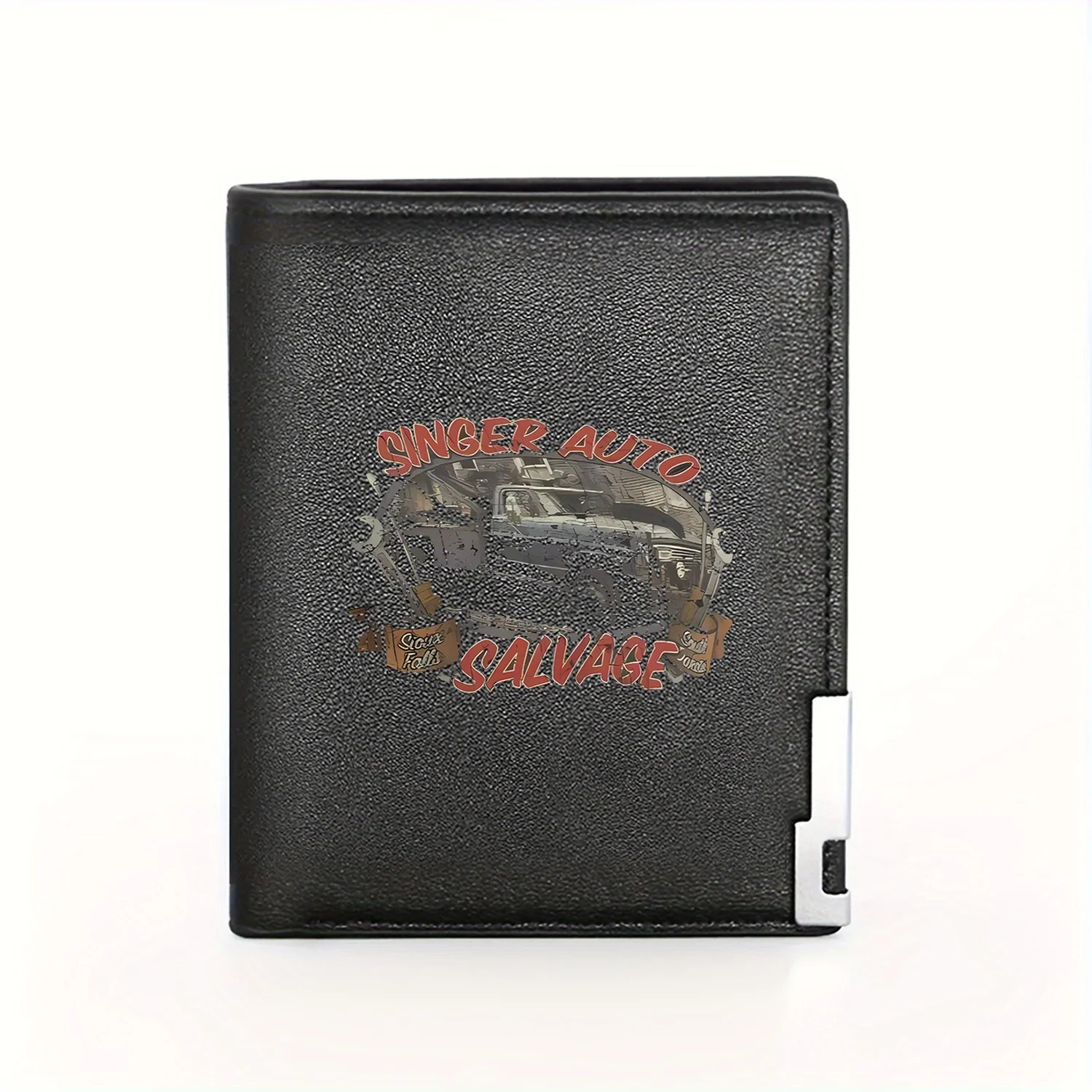 Singer Auto Salvage Sioux Falls Graphic Design Business Mens Casual Elegant Simple Practical Quality Wallet Stylish Printing Cre