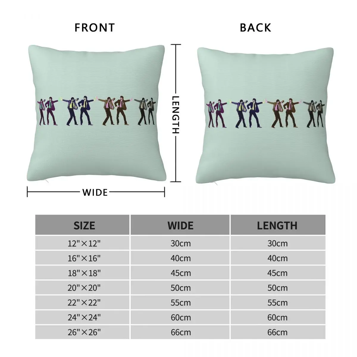 A Jarvis Cocker Row Square Pillowcase Polyester Linen Velvet Pattern Zip Decorative Throw Pillow Case Room Cushion Cover