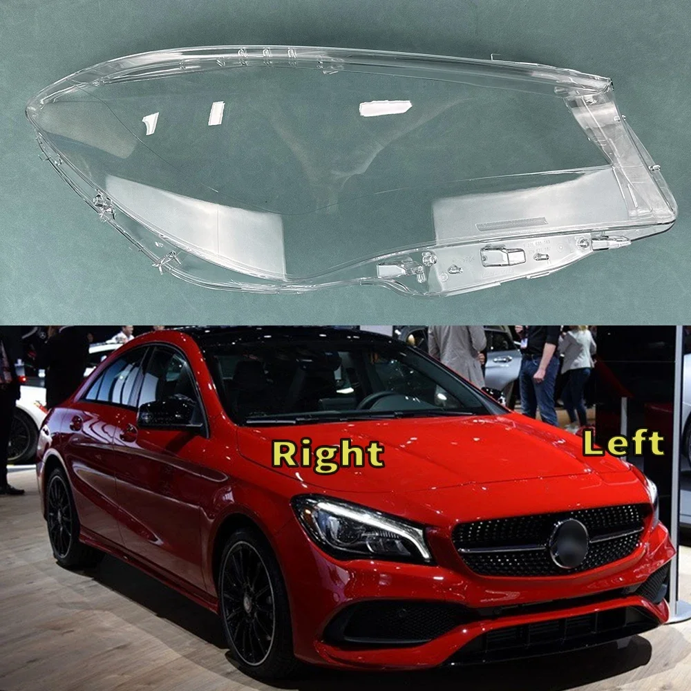 

For Mercedes-Benz W117 CLA 180 200 220 250 260 2013~2016 Headlight Shell Mask Transparent Headlamp Cover Lampshdade Plexiglass