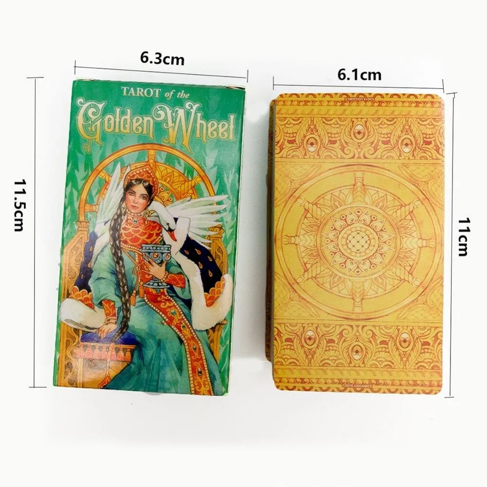 Tarot of The Golden Wheel 78 Cards of Game Play Toys for Kids 10.3*6cm