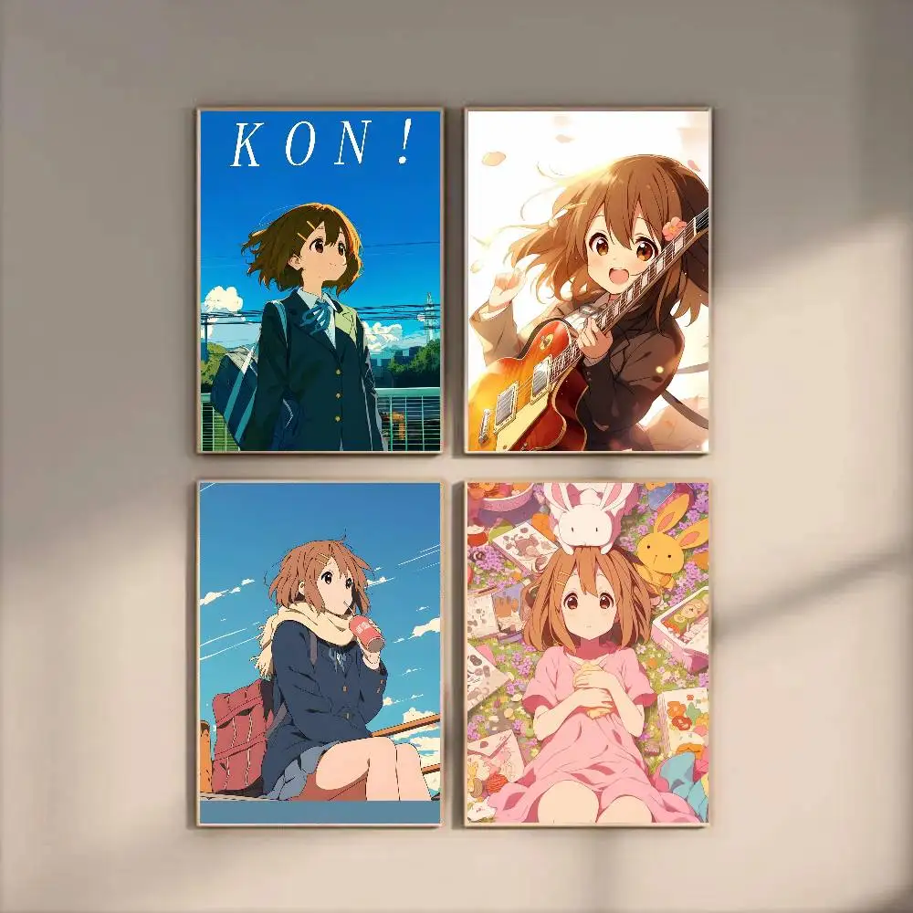 Hirasawa Yui Animation K-K-ON Poster Art Sticky Wall Waterproof Home Living Room Bedroom Bar Aesthetic Decoration