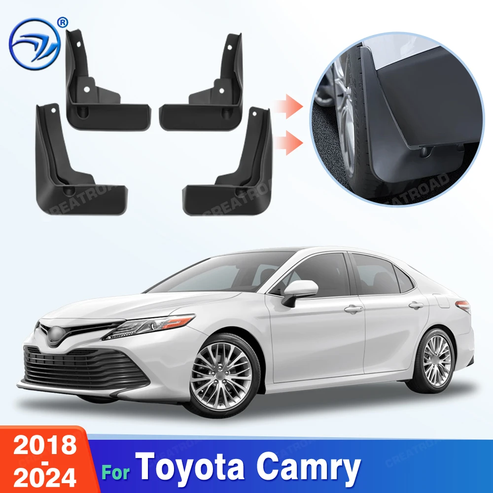 Custom Fit 4PCS Mud Flaps for Toyota Camry 2018 2019 2020 2021 2022 2023 2024 No Drilling Splash Guards Car Fender Accessories