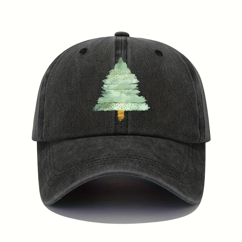 Baseballkappe mit Weihnachtsbaum-Druckmuster, Sonnenschutz, geeignet für Männer und Frauen als Weihnachtsgeschenk