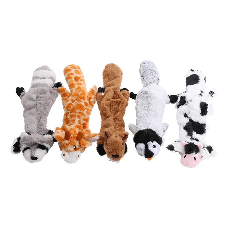 1PC Dog Animal Toys Bite Resistant Pet Plush Vocal Toys Easy To Clean Pet Supplies