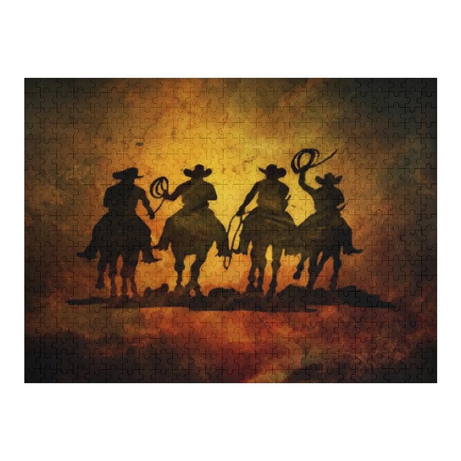 

Wild West Cowboys Jigsaw Puzzle Adult Wooden Woods For Adults Puzzle