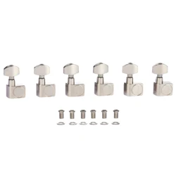 6 Inline 21:1 Dual Pin (No Screws) Guitar Tuners 2 Pin Tuning Keys Pegs Tuning Machines Fits Fender American Series Strat/Tele