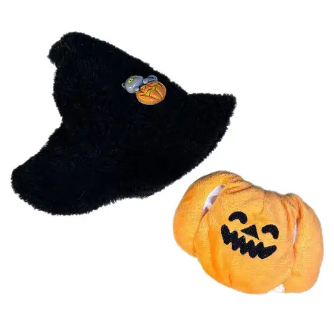 Plysch Halloween-pumpadräkt för 17 cm Labubu-docka, tillbehör, pumpa-stil klänningsset, modekläder, outfit för Labubu, present 12 best sales Fran Bow plysch - №8