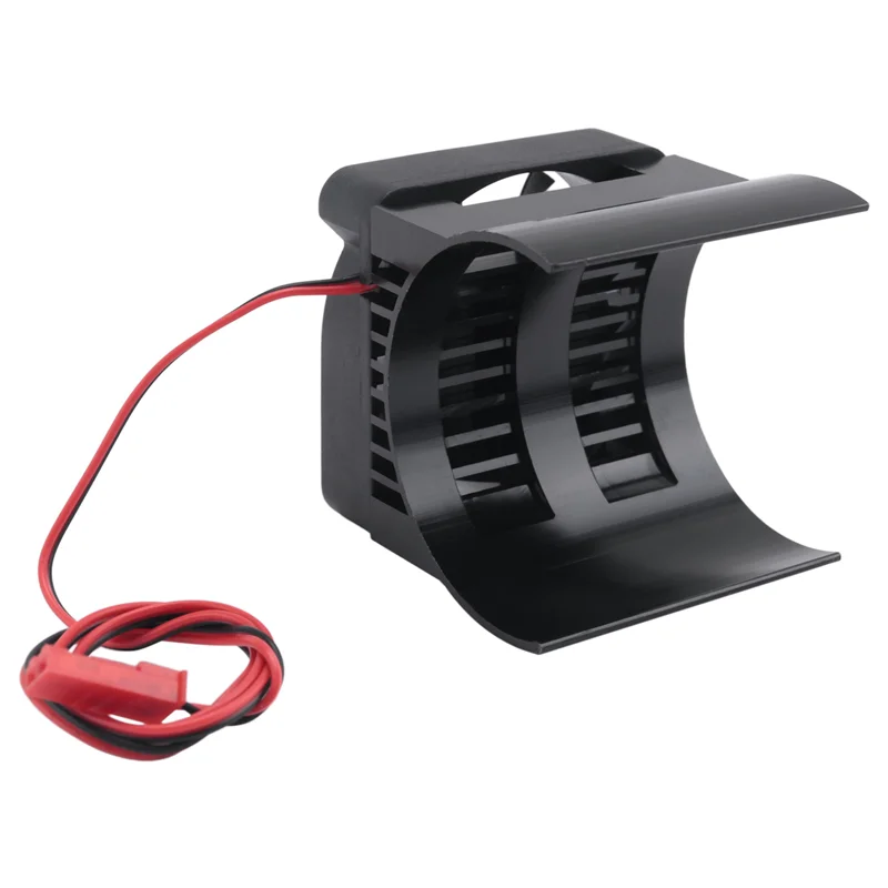 قطعتان من مروحة تبريد المحرك 42 مم لسيارة Traxxas 1/10 E-Maxx E-Revo Summit Arrma 1/8 Kraton Talion Typhon RC، أسود