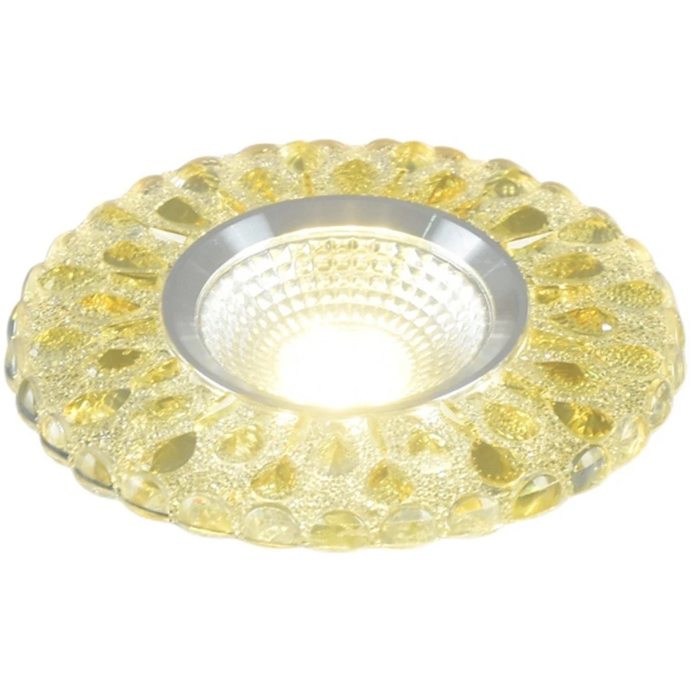 Peacock Feather Pattern crystal resin led ceiling lamp hotel ktv bar restaurant cafe store RGB Colorful dimming recessed light