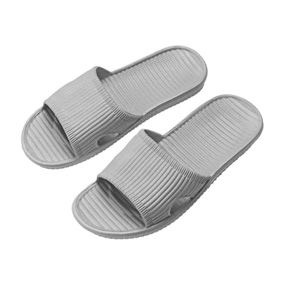 Comfort Soft Shower Stripe Summer Shoes Bathroom Slippers Women\'s Sandals Men\'s Flip-flops