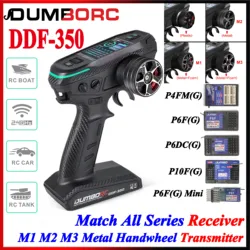 DUMBORC DDF-350 10CH 10 Channel Transmitter P6F P6DCG Gyro Receiver Metal Handwheel Remote Controller for RC Car Plane Boat
