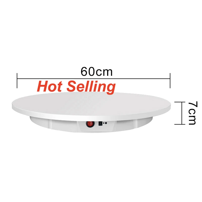 

60cm Plateau Tournant Electrique Rotating Display Stand Photography Turntable with Load 100kg 360 Degree Rotating Turntable