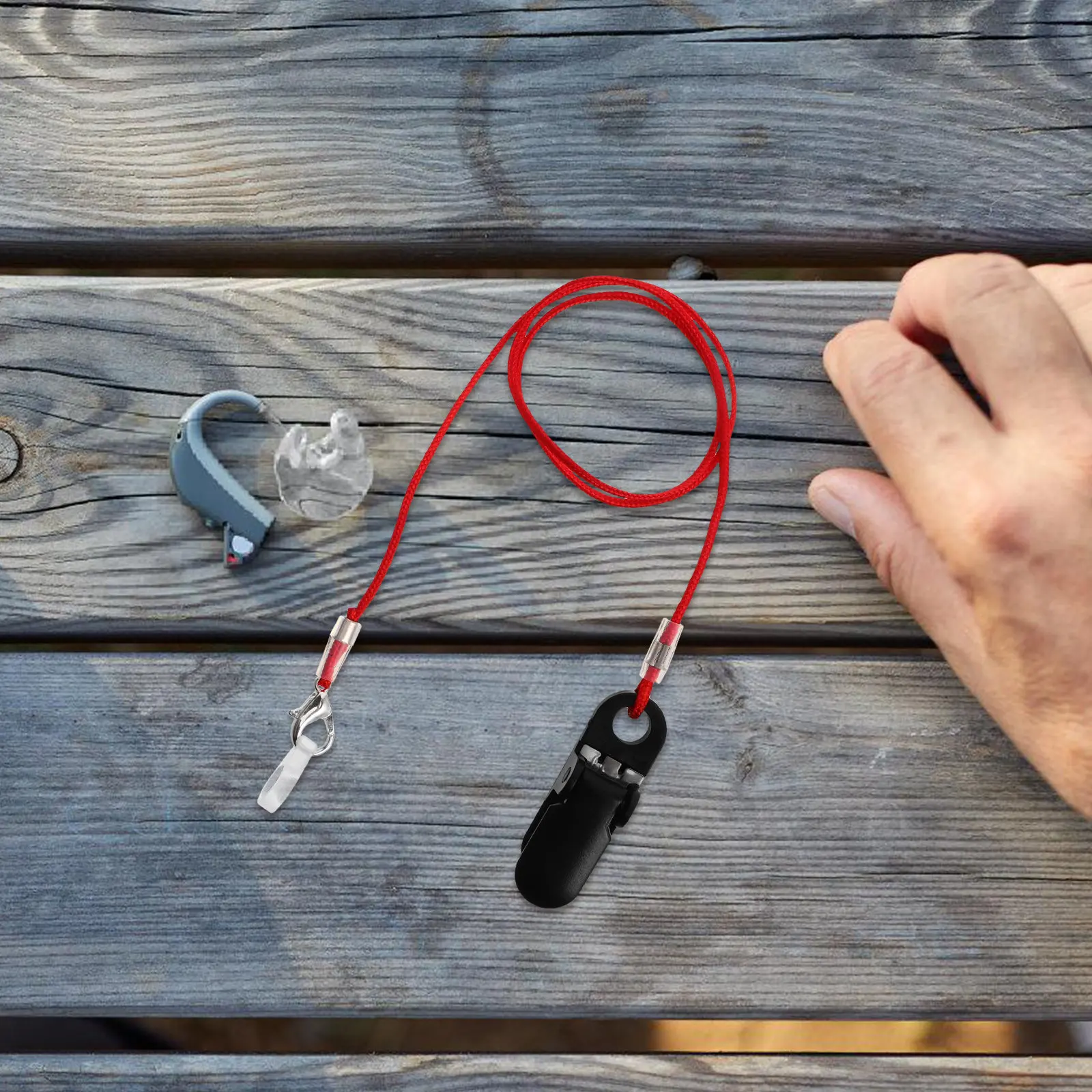 Hearing Amplifier Security Lanyard Adjustable Anti-Loss Safety Connector Cord Comfortable Snug Fit for Children and Elderly